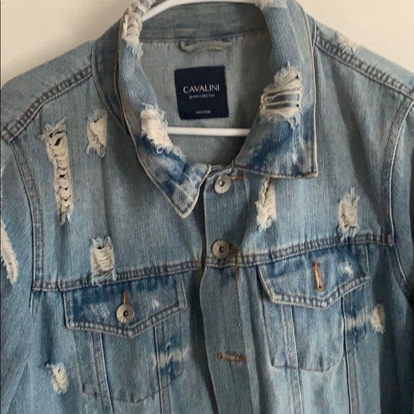 Oversized Jean Jacket - Distressed ! - Picture 2 of 5